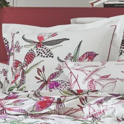 Taie d'oreiller carrée coton (65 x 65 cm) Pénélope Rose