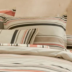 Taie d'oreiller carrée coton lavé (65 x 65 cm) Hugo Corail