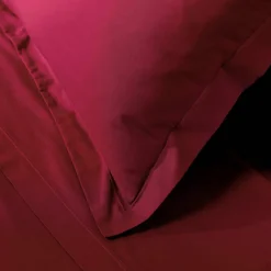 Taie d'oreiller carrée coton bio (63 x 63 cm) Biolina Bordeaux