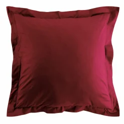 Taie d'oreiller carrée coton bio (63 x 63 cm) Biolina Bordeaux