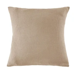 Taie d'oreiller carrée coton nid d'abeille (60 x 60 cm) Eva Ficelle