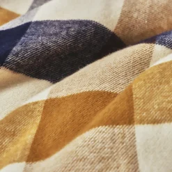 Taie d'oreiller carrée flanelle de coton (63 x 63 cm) Nina carreaux Multicolore