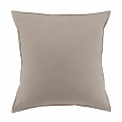 Taie d'oreiller carrée flanelle de coton (63 x 63 cm) Nina Ficelle