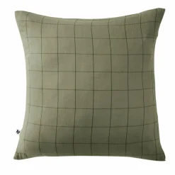 Taie d'oreiller carrée gaze de coton (60 x 60 cm) Gaïa Match Vert romarin