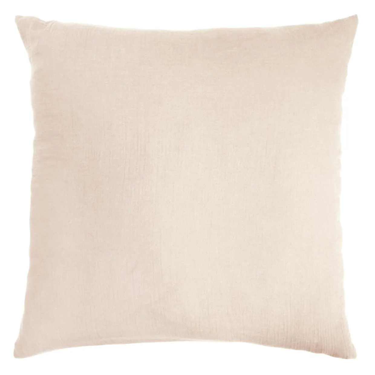 Taie d'oreiller carrée gaze de coton (80 x 80 cm) Gaïa Rose poudré