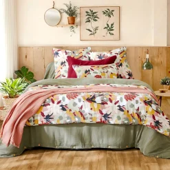 Taie d'oreiller carrée gaze de coton (60 x 60 cm) Azel Multicolore