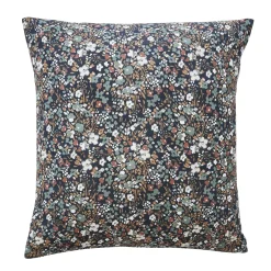 Taie d'oreiller carrée gaze de coton (60 x 60 cm) Constance Bleu nuit