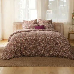 Taie d'oreiller carrée gaze de coton (60 x 60 cm) Constance Camel