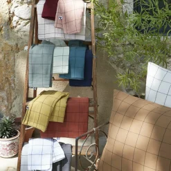 Taie d'oreiller carrée gaze de coton (60 x 60 cm) Gaïa Match Lie de vin