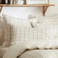 Taie d'oreiller carrée gaze de coton (60 x 60 cm) Gaïa Match Beige pampa