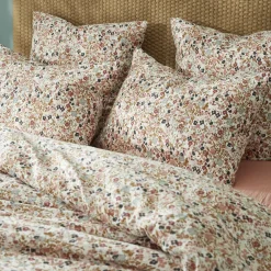 Taie d'oreiller carrée gaze de coton (60 x 60 cm) Constance Beige pampa