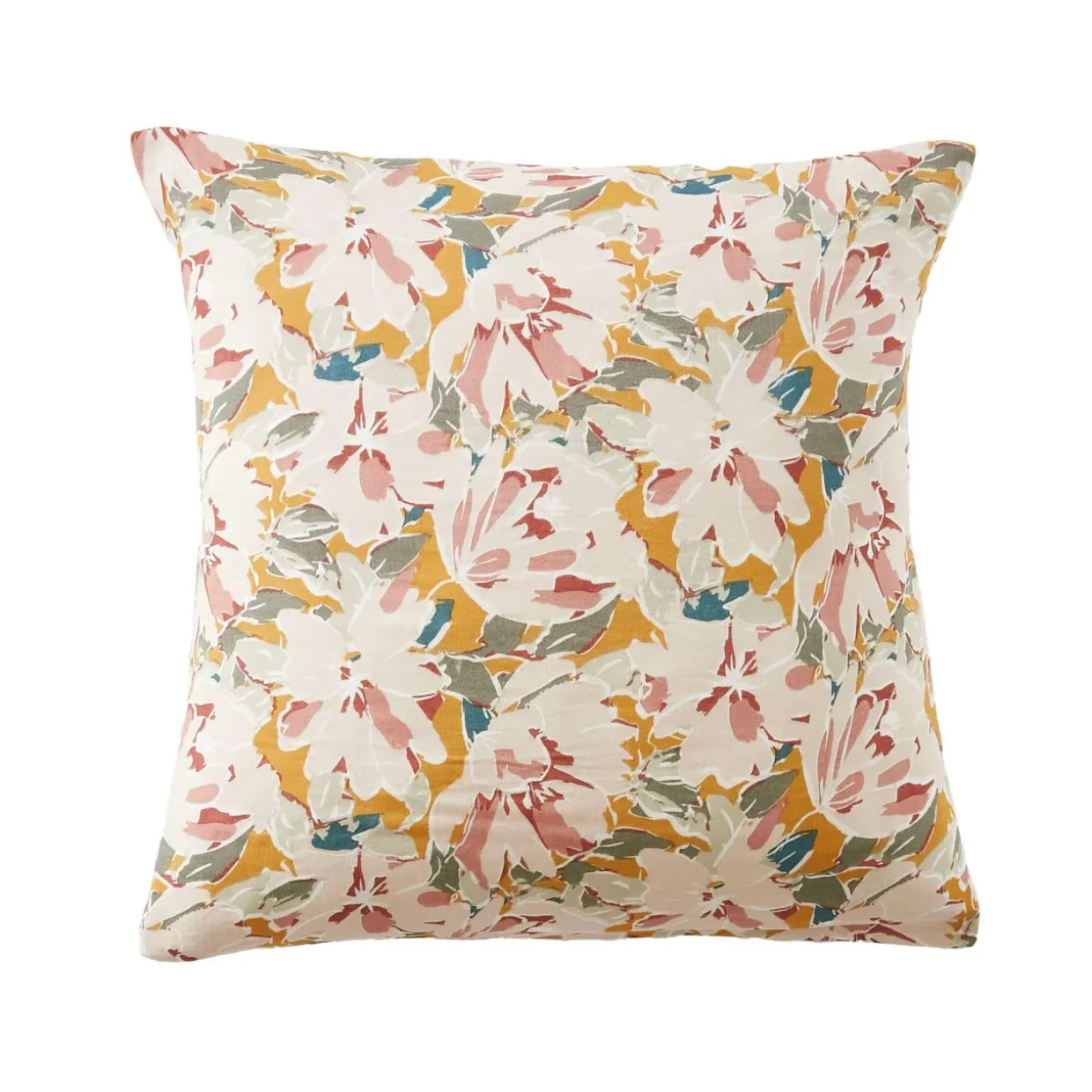 Taie d'oreiller carrée gaze de coton (60 x 60 cm) April Multicolore