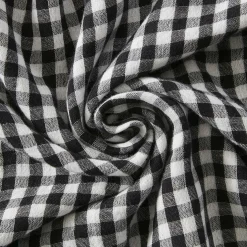 Taie d'oreiller Carrée gaze de coton (80 x 80 cm) Gaïa Vichy Noir