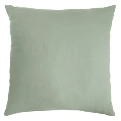 Taie d'oreiller carrée gaze de coton (80 x 80 cm) Gaïa Vert eucalyptus