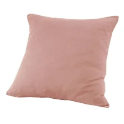 Taie d'oreiller carrée gaze de coton (60 x 60 cm) Gaïa Rose pêche