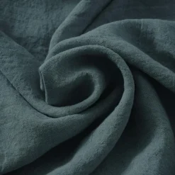 Taie d'oreiller carrée lin lavé (60 x 60 cm) Louise Gris ardoise