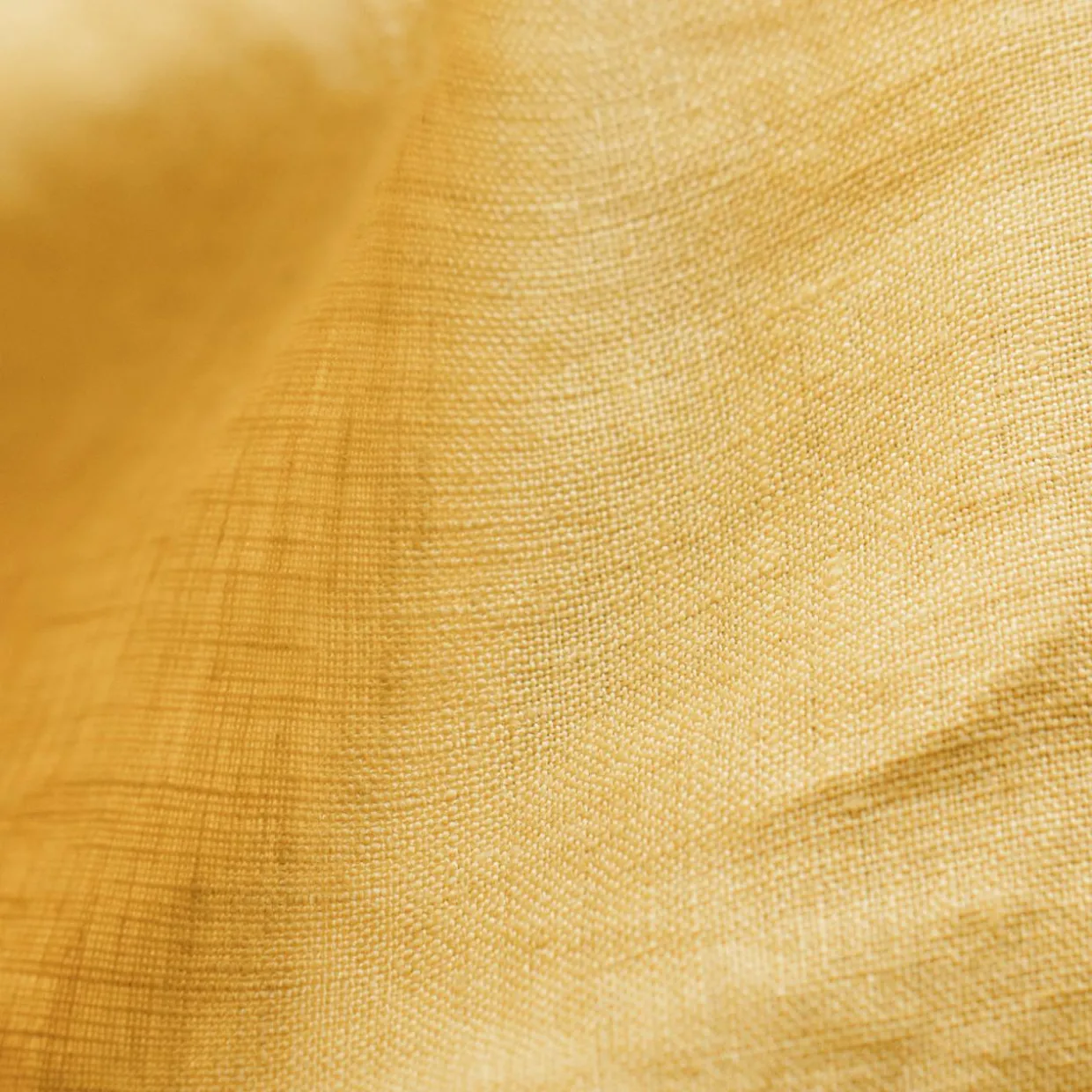 Taie d'oreiller carrée lin lavé (80 x 80 cm) Louise Jaune moutarde