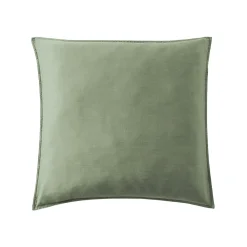 Taie d'oreiller carrée lyocell Tencel™ lavé (63 x 63 cm) Olivia Vert romarin