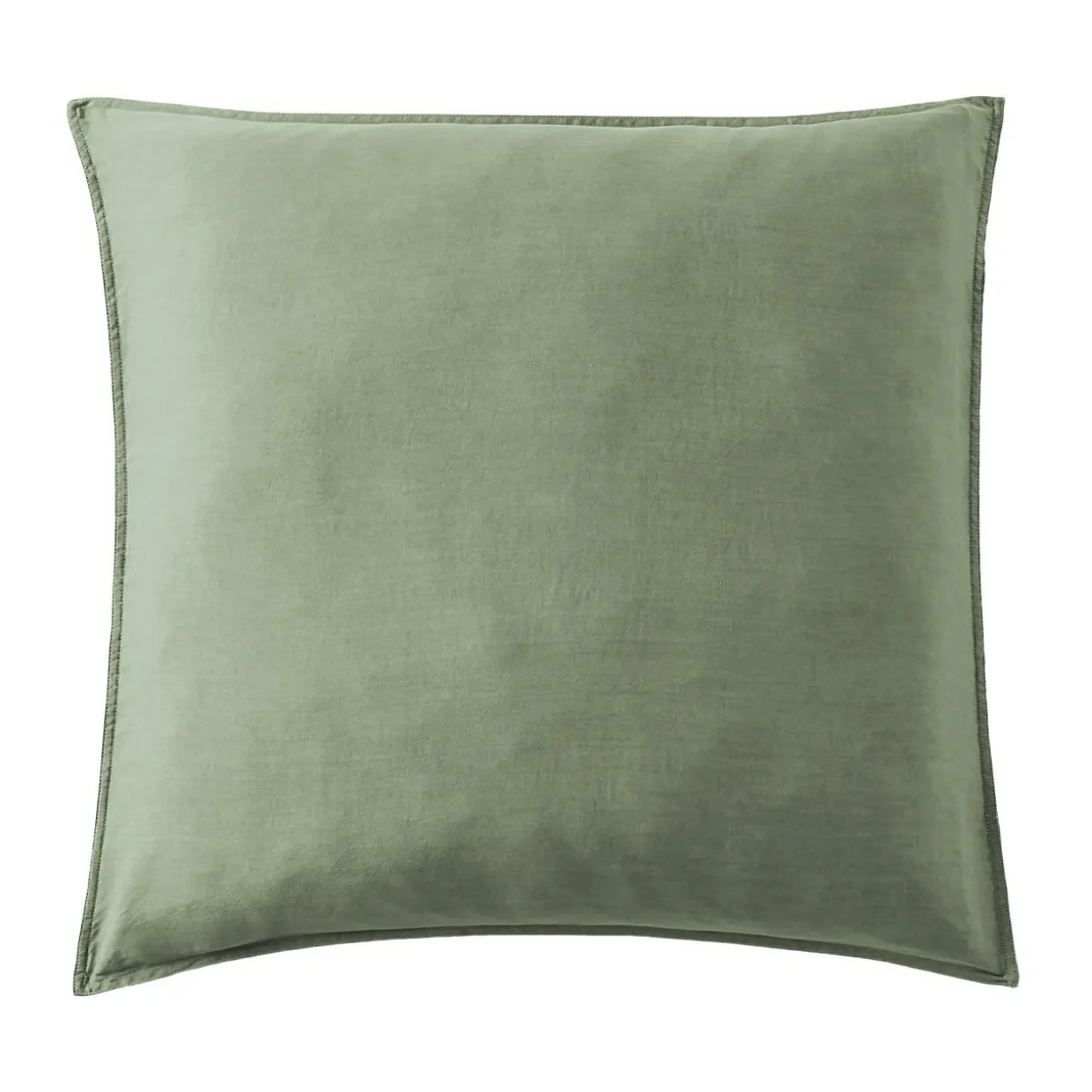 Taie d'oreiller carrée lyocell Tencel™ lavé (80 x 80 cm) Olivia Vert romarin