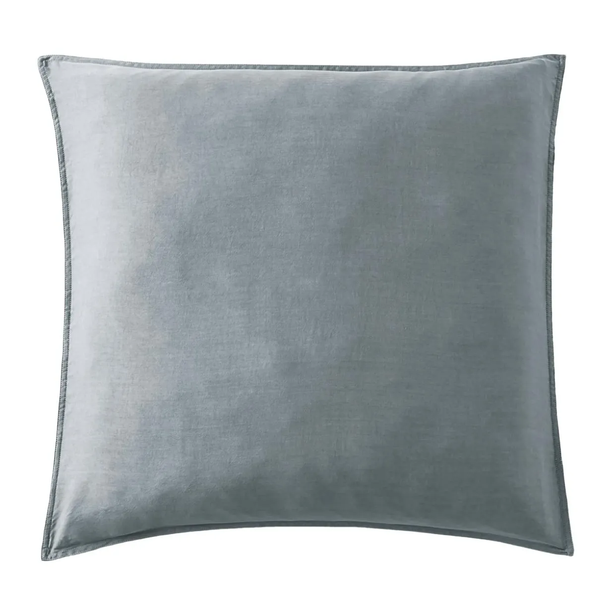 Taie d'oreiller carrée lyocell Tencel™ lavé (80 x 80 cm) Olivia Bleu stone