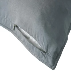 Taie d'oreiller carrée lyocell Tencel™ lavé (80 x 80 cm) Olivia Bleu stone