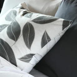 Taie d'oreiller carrée percale de coton (63 x 63 cm) Matisse Grise