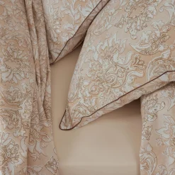Taie d'oreiller carrée percale de coton (65 x 65 cm) Palazzo Beige