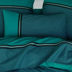 Taie d'oreiller carrée percale de coton (65 x 65 cm) Gustav Vert émeraude