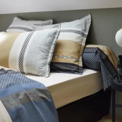 Taie d'oreiller carrée percale de coton (65 x 65 cm) Marlow Grise