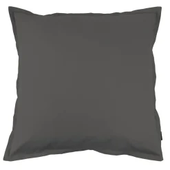 Taie d'oreiller carrée percale de coton (80 x 80 cm) Cali Gris anthracite