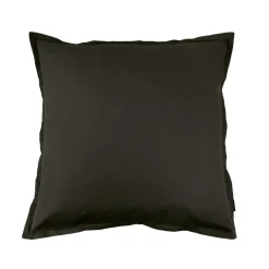 Taie d'oreiller carrée percale de coton (65 x 65 cm) Cali Noire