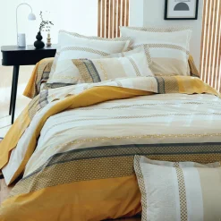 Taie d'oreiller carrée percale de coton (65 x 65 cm) Marlow Jaune