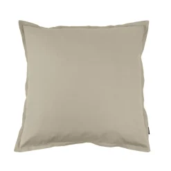 Taie d'oreiller carrée percale de coton (65 x 65 cm) Cali Taupe