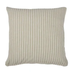 Taie d'oreiller carrée réversible coton texturé et percale (80 x 80 cm) Alice Ecru