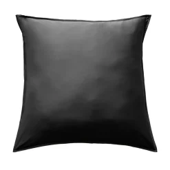 Taie d'oreiller carrée satin de bambou (80 x 80 cm) Sienna Noir