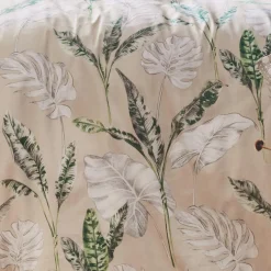 Taie d'oreiller carrée satin de coton (65 x 65 cm) Voyage Verte