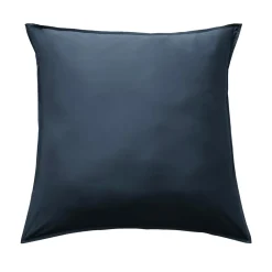 Taie d'oreiller carrée satin de bambou (80 x 80 cm) Sienna Bleu nuit