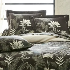 Taie d'oreiller carrée satin de coton (65 x 65 cm) Cayenne Noire