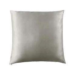 Taie d'oreiller carrée soie de mûrier (63 x 63 cm) Mizuki Gris clair