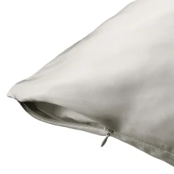 Taie d'oreiller carrée soie de mûrier (63 x 63 cm) Mizuki Gris clair