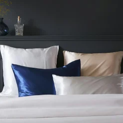 Taie d'oreiller carrée soie de mûrier (63 x 63 cm) Mizuki Gris clair