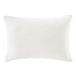 Taie d'oreiller quadruple gaze de coton (50 x 80 cm) Victoria x Gaïa Blanc chantilly