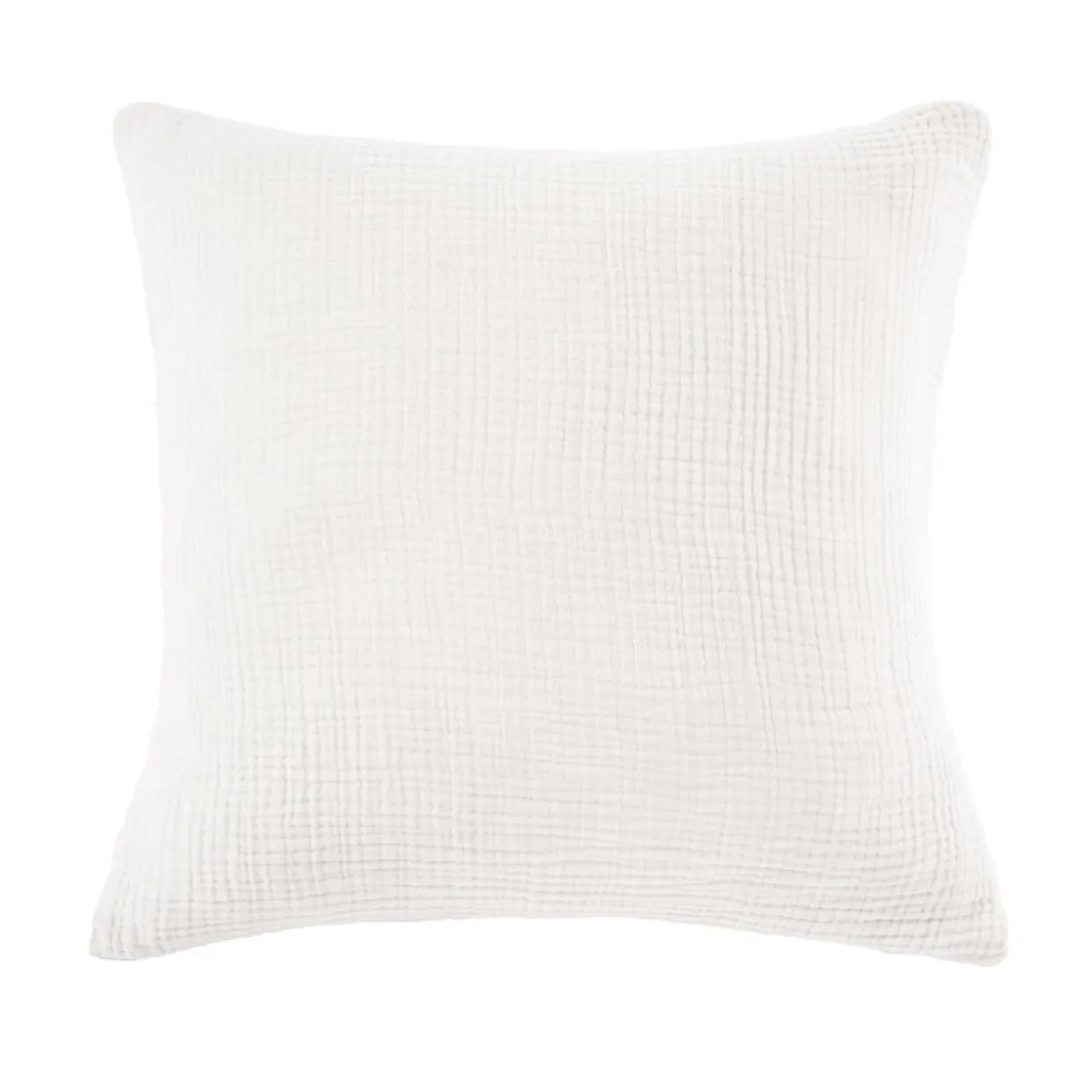 Taie d'oreiller quadruple gaze de coton (60 x 60 cm) Victoria x Gaïa Blanc chantilly