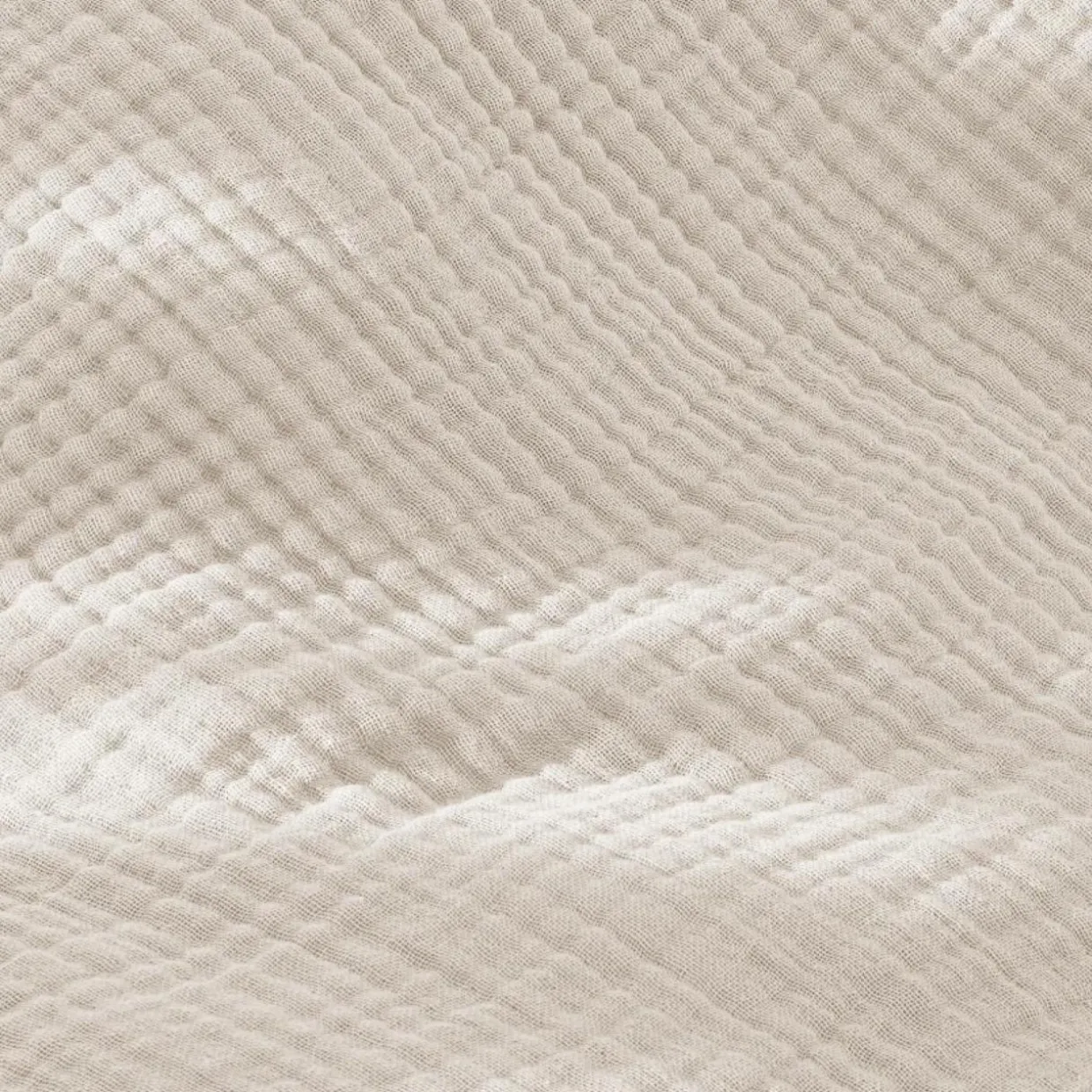 Taie d'oreiller quadruple gaze de coton (80 x 80 cm) Victoria x Gaïa Beige pampa