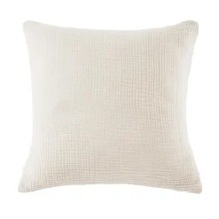 Taie d'oreiller quadruple gaze de coton (80 x 80 cm) Victoria x Gaïa Beige pampa