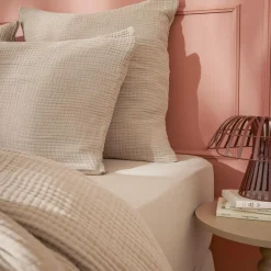 Taie d'oreiller quadruple gaze de coton (50 x 70 cm) Victoria x Gaïa Ficelle