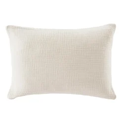 Taie d'oreiller quadruple gaze de coton (50 x 70 cm) Victoria x Gaïa Beige pampa