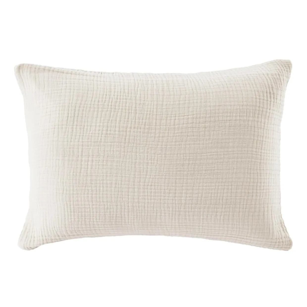 Taie d'oreiller quadruple gaze de coton (50 x 70 cm) Victoria x Gaïa Beige pampa