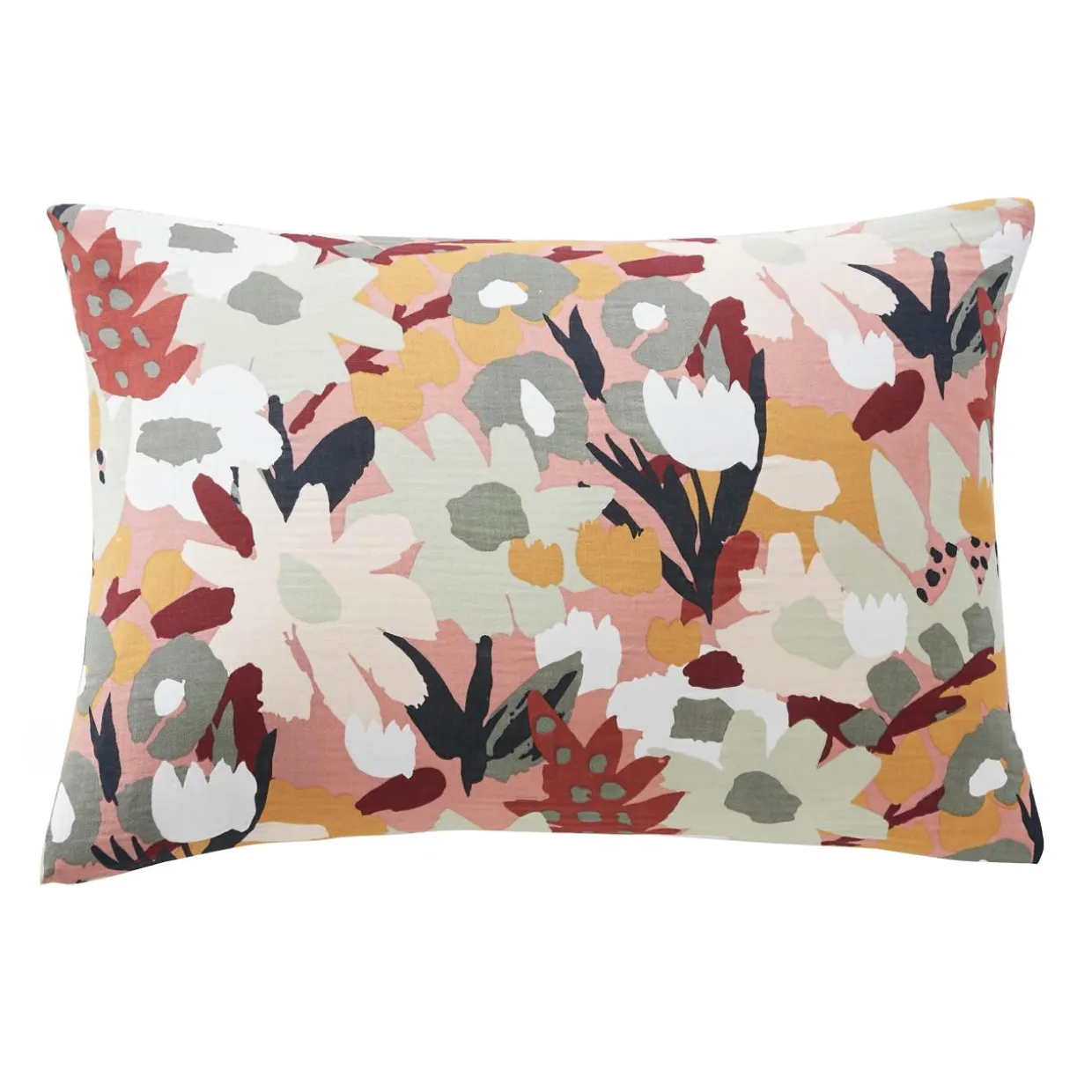 Taie d'oreiller rectangulaire gaze de coton (50 x 70 cm) Azel Multicolore