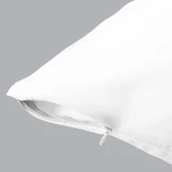 Taie d'oreiller rectangulaire soie de mûrier (50 x 80 cm) Mizuki Blanche